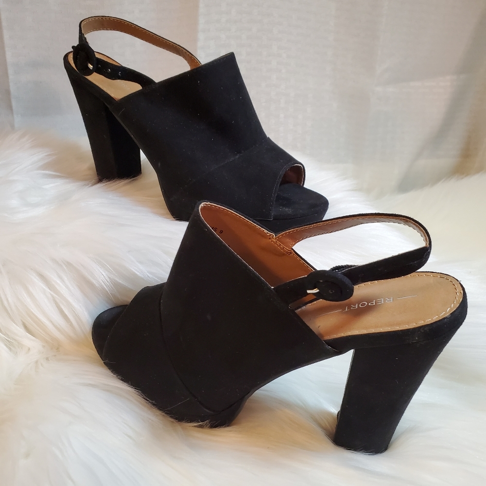 Report Lacey Slingback Heel Sz 9 Black
